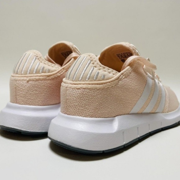 NIB ADIDAS SWIFT RUN X WOMEN’S PINK WHITE BLACK ATHLETIC SNEAKERS EVA MIDSOLE - Picture 2 of 12
